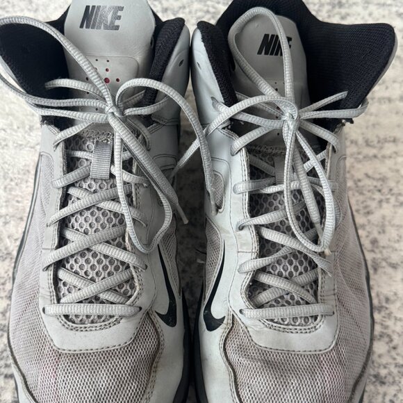 NIKE DUAL FUSION BASKETBALL STADIUM GREY BLACK RED ANTHRACITE SIZE 11 - Picture 2 of 9